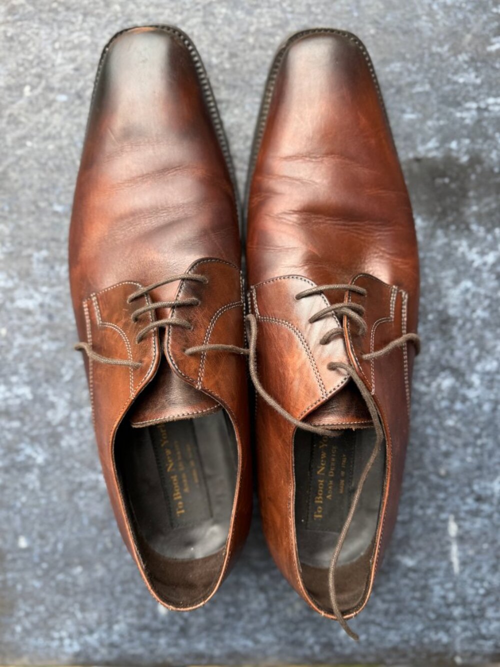 To Boot New York Adam Derrick Parsons Medium Tan Calf Derby Oxford